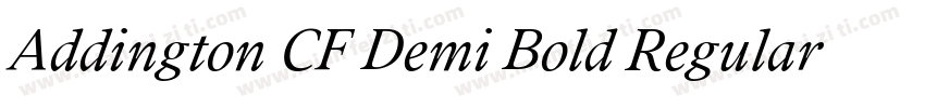 Addington CF Demi Bold Regular字体转换